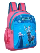 Frozen Pink & Blue Kids School Backpack – 12 Singha Cartoon Bag for Girls | Lightweight, Spacious & Trendy School Bag